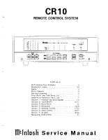 McIntosh CR-10 - Service manual